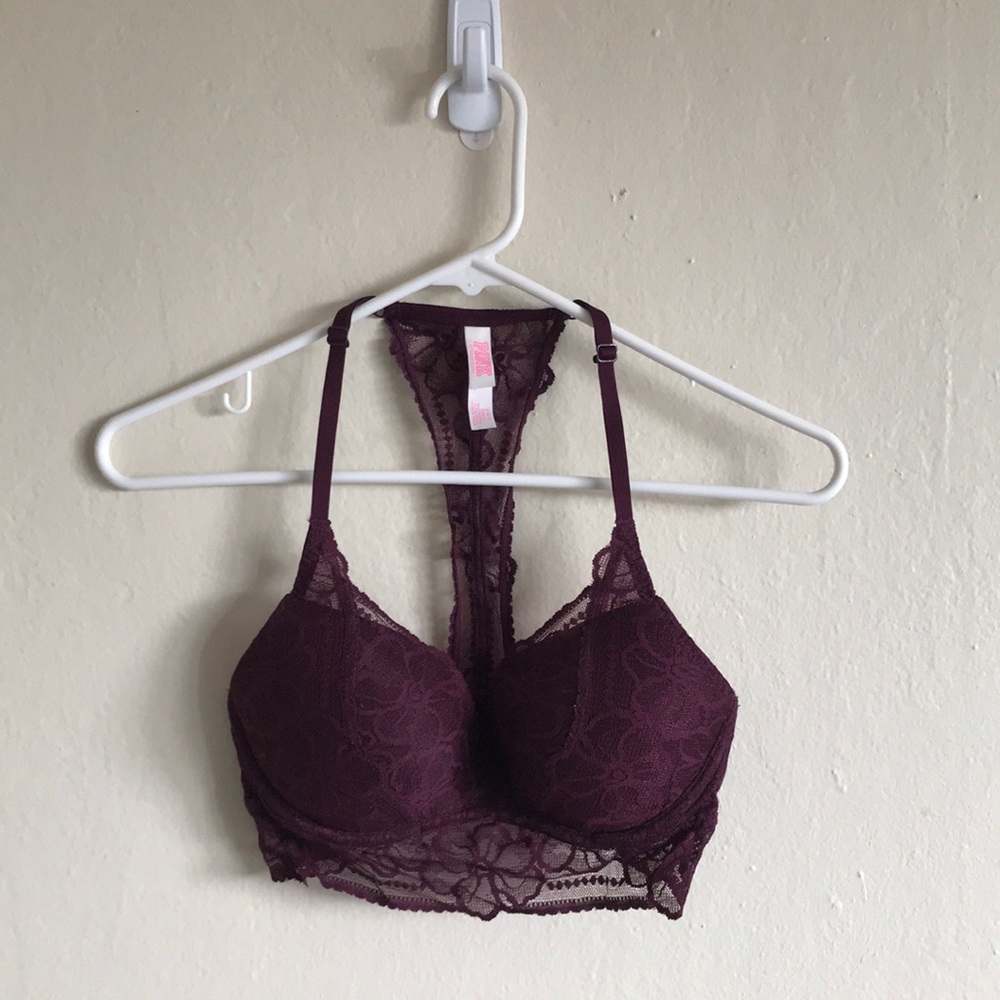 VS Pink Tropical Lace Bralette